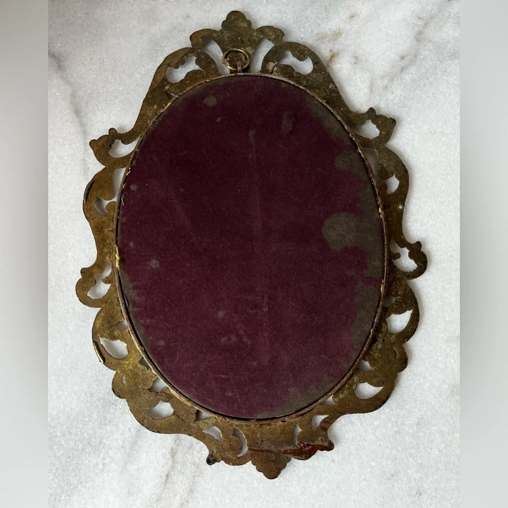 Vintage Ornate Regency style marble mirror set of 2